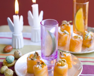 Maki de saumon fumé croustillant