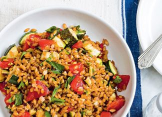 Epeautre, courgette & tomates Epeautre, courgette & tomates