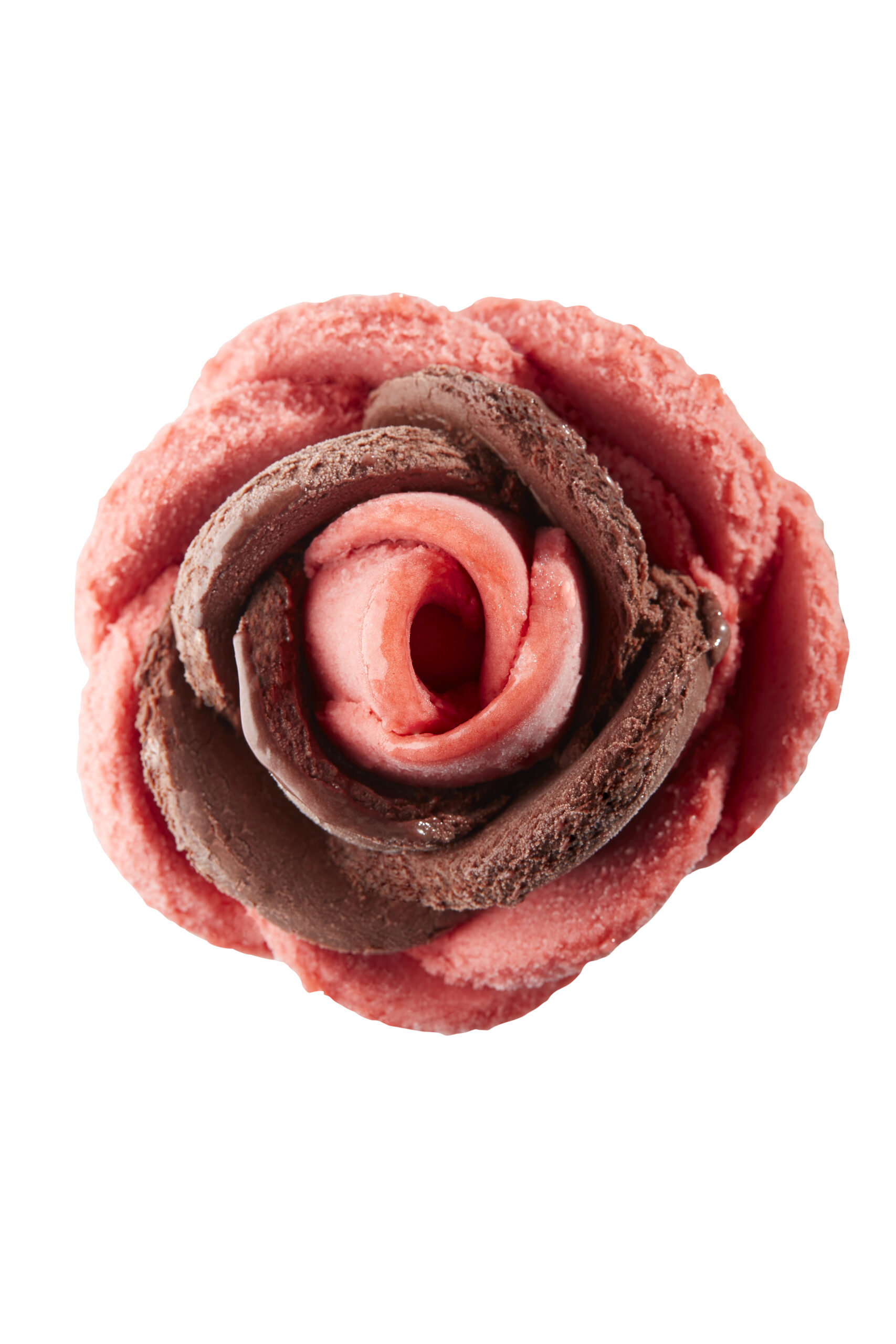 Amorino : mariage de la fraise et du chocolat