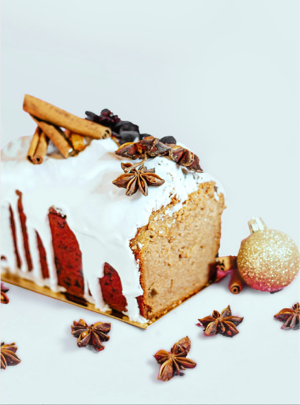 Un cake de Noël en lieu et place de la traditionnelle bûche !