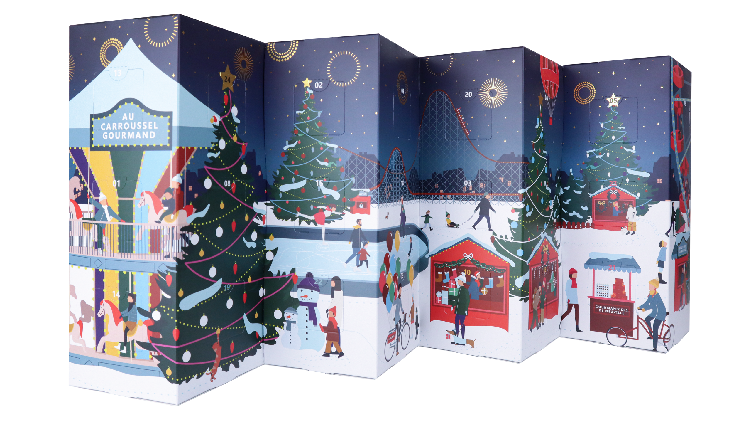 De Neuville calendrier de l’Avent du monde enneigé de Noël