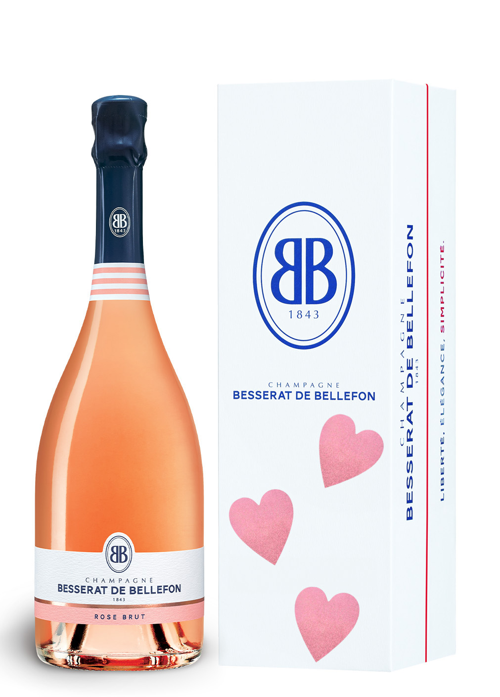 Un coffret tout en élégance pour la Cuvée Rose Brut Besserat de Bellefon