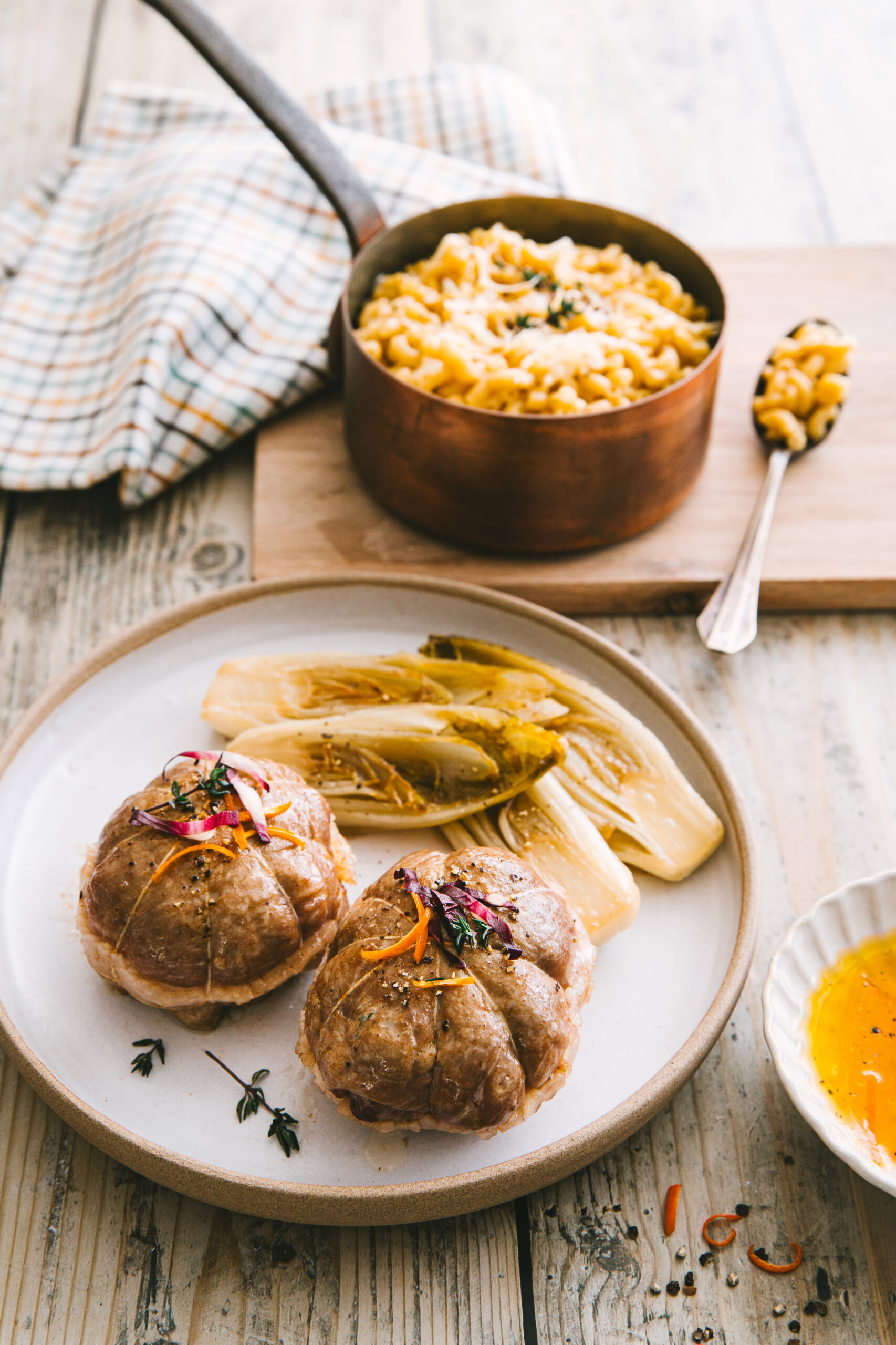 Paupiettes de veau – Risotto de coquillettes