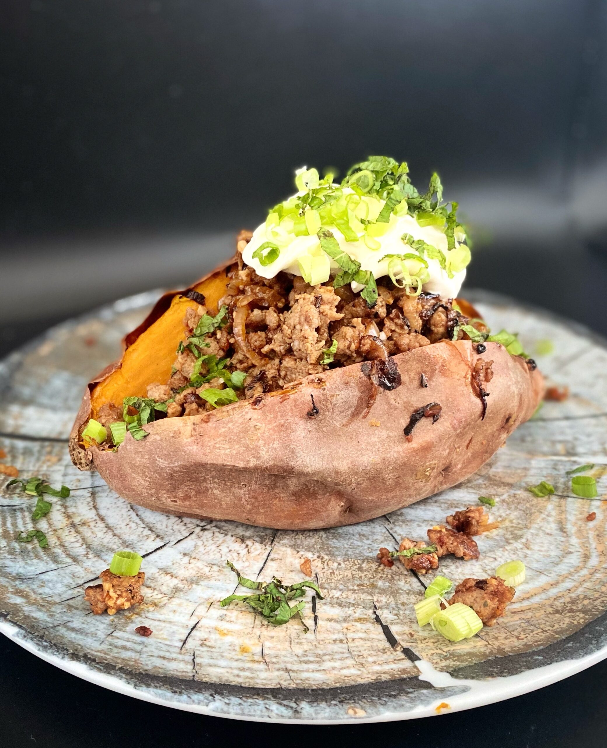 Patate douce au cumin et agneau