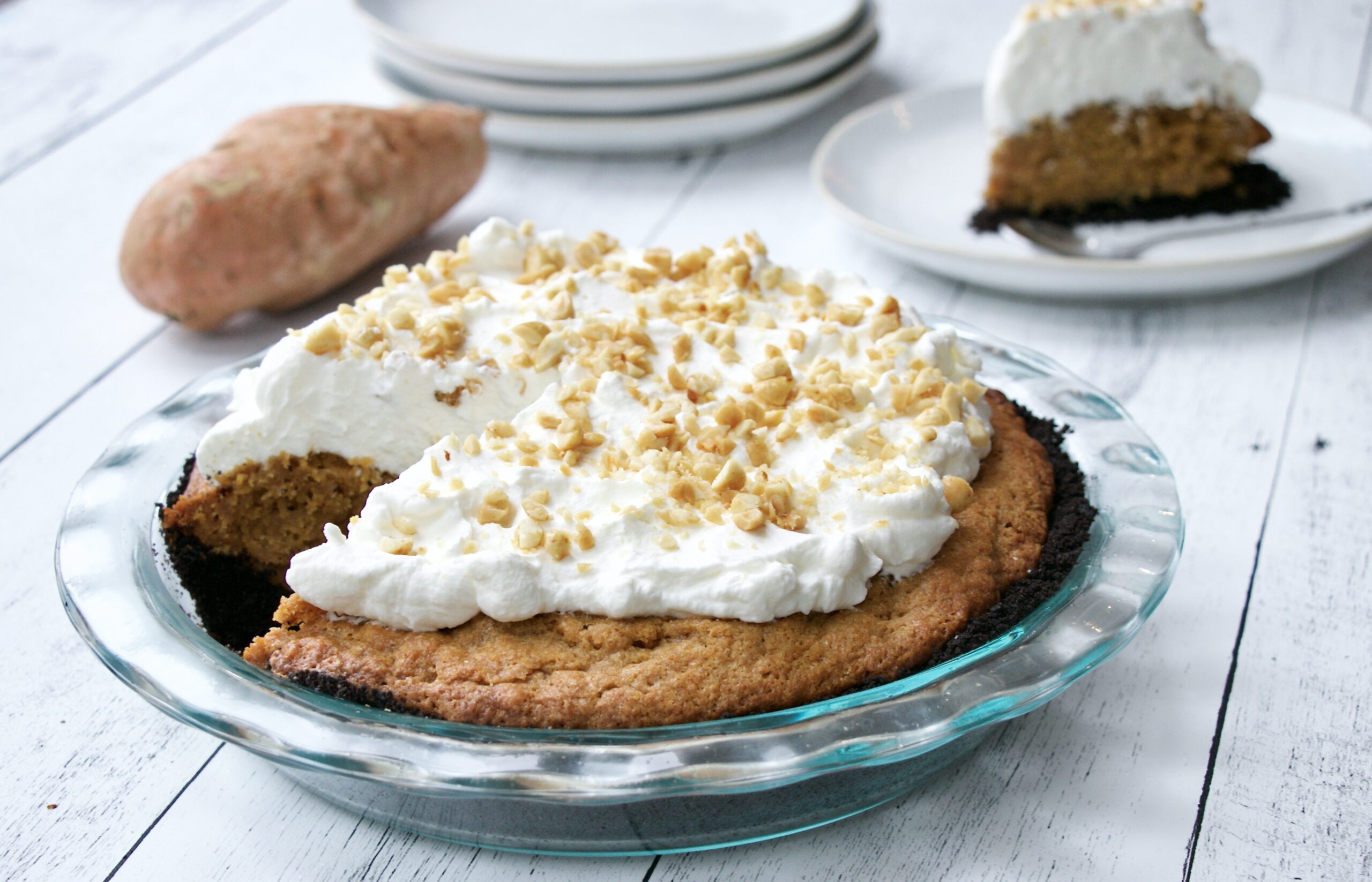 Tarte à la patate douce et au c
