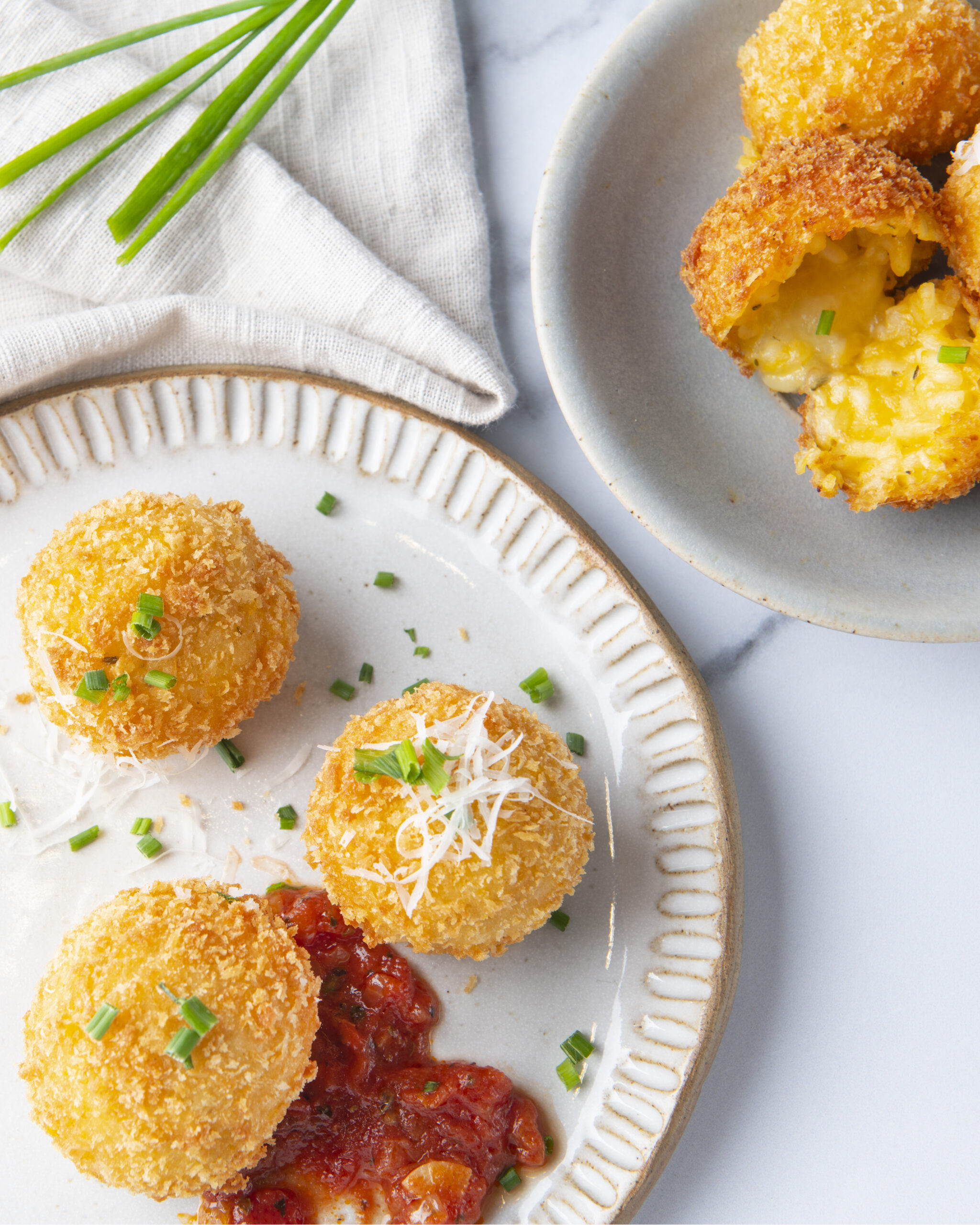 Arancini à la mozzarella et aux patates douces