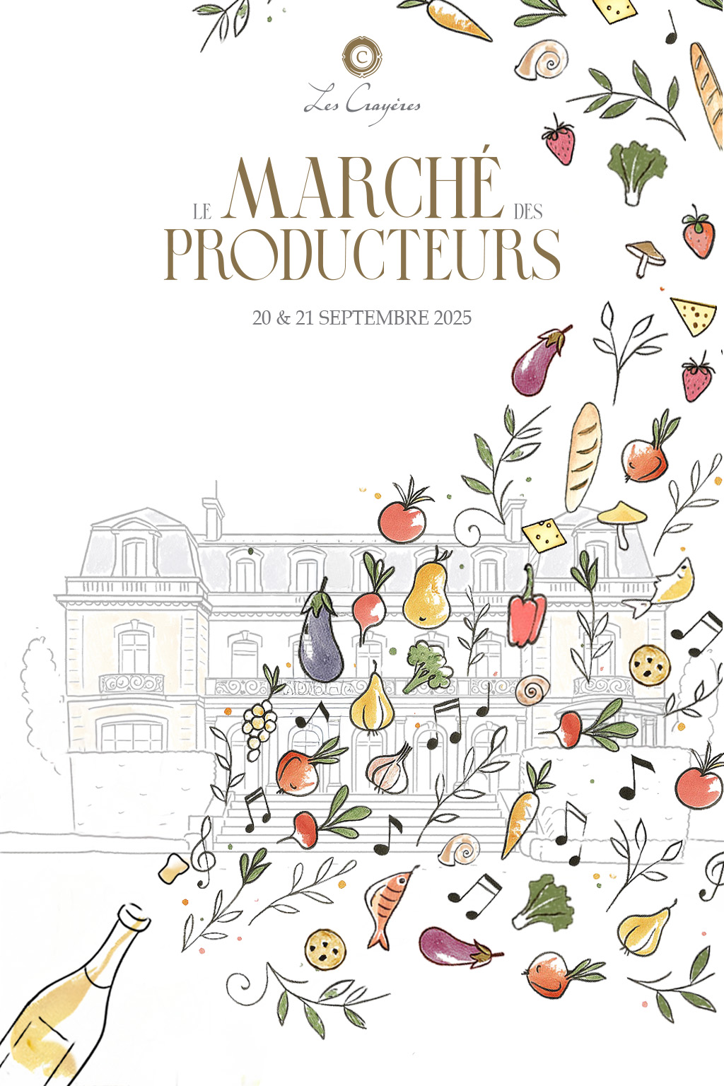 Les Crayères accueille le 15ème édition du Marché des Producteurs : le 20 & 21 septembre prochain