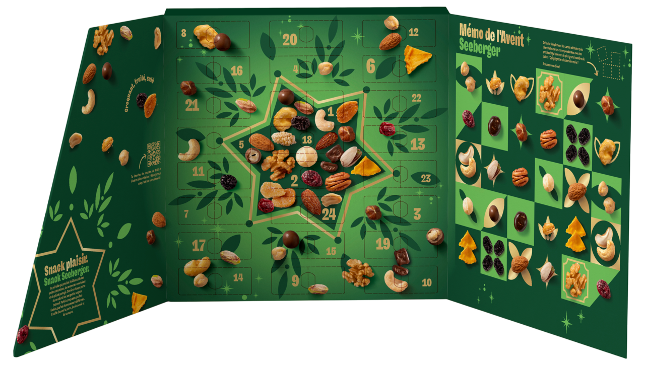 Seeberger réinvente le calendrier de l’Avent avec 24 gourmandises naturelles
