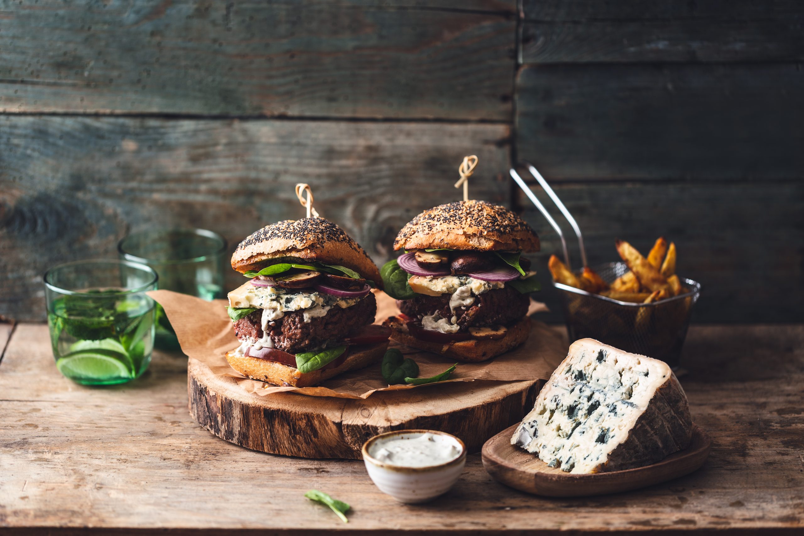 Burger à l’AOP Bleu d’Auvergne