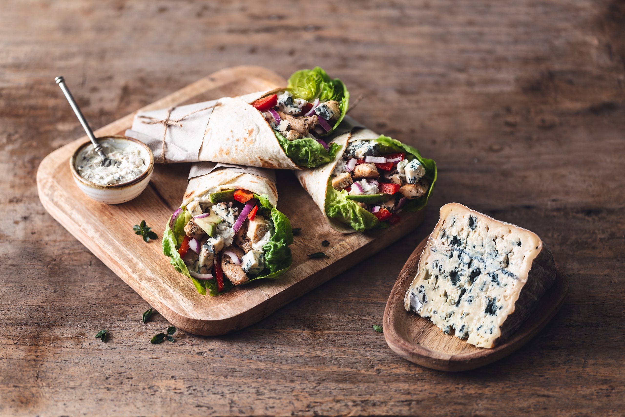 Wraps de Blanc de poulet fermier au Bleu d’Auvergne