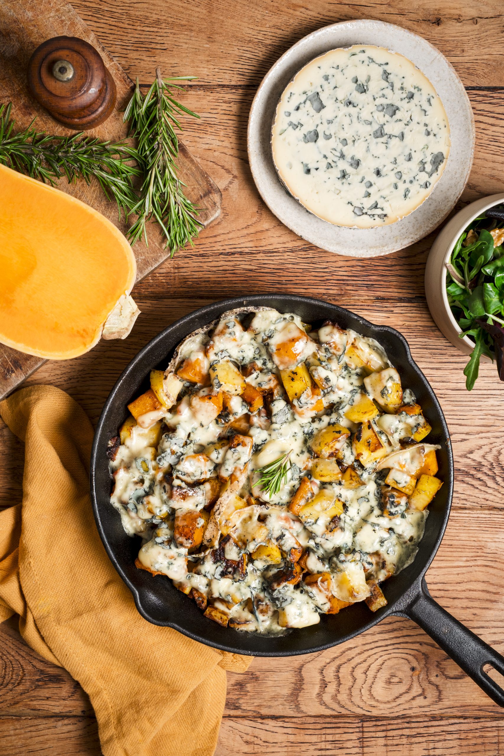 Tartiflette revisitée au butternut & AOP Fourme d’Ambert
